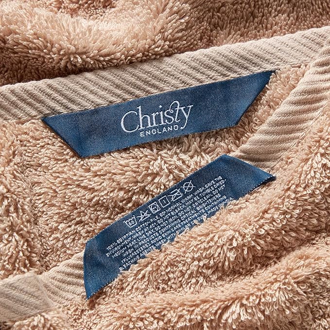 Christy Renaissance 6 Piece Beige Towel Set | 100% Egyptian Cotton | Luxury Bathroom Towels | Soft and Super Absorbent | 675 GSM | 2 Bath 2 Hand 2 Face | Driftwood