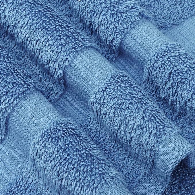 Chakir Turkish Linens | Hotel & Spa Quality 100% Cotton Luxury Turkish Towels | Soft & Absorbent (30x60 Inches Extra Large Bath Towels, Set of 4 - Wedgewood)
