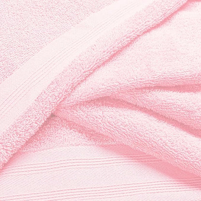 Ultra Soft 3 Pack Cotton Towel Set, Contains a Bath Towels 28x55 inch, a Hand Towels 16x24 inch & a Wash Coths 12x12 inch, Ideal Everyday use, Compact & Lightweight - Pink, Medium