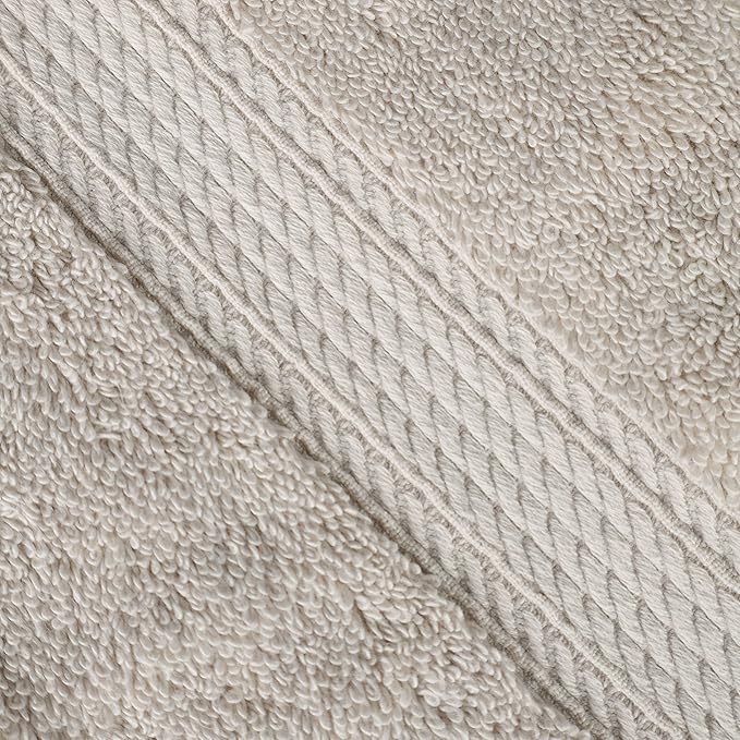 BNM Egyptian Cotton Heavyweight Towels, Ideal For Bathroom, Shower, Spa, Hotel, 800 GSM, Face/ Washcloths, Hand Towels, Bath Towels, Highly-Absorbent, Luxury Home Basics, 9 Piece Towel Set, Stone Grey
