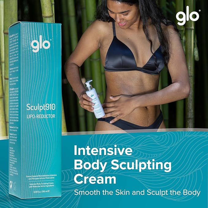 Glo Sculpt910 Cellulite Remover Cream - Advanced Anti-Cellulite Cream with Nanotechnology for Fast Cellulite Treatment, Skin Firming and Tightening Lotion - Targets Arms, Thighs, Butt, Hips and Belly