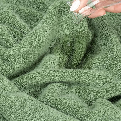 American Soft Linen Salem Turkish Bath Towel Set, 100% Cotton 600 GSM 6 Piece Towels for Bathroom, 2 Bath Towels 2 Hand Towels 2 Washcloths, Sage Green
