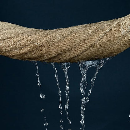POLYTE Ring Spun Microfiber Oversize Quick Dry Lint Free Bath Towel, 60 x 30 in, Pack of 2 (Beige)