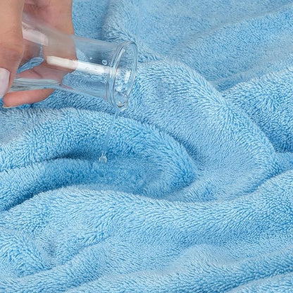 Cotton Paradise 6 Piece Towel Set 100% Cotton Soft Absorbent Turkish Towels for Bathroom, 2 Bath Towels 2 Hand Towels 2 Washcloths, Sky Blue Towel Set