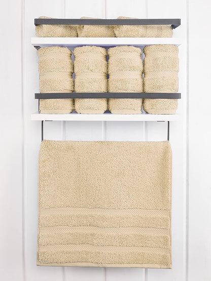 American Soft Linen Luxury Hand Towels for Bathroom, 600 GSM 100% Cotton Turkish 4 Piece Hand Towel Set, 600 GSM Hand Face Towels for Kitchen, Beige Hand Towels