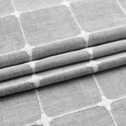 MitoVilla Modern Farmhouse Shower Curtain Set, Grey Boho Shower Curtains for Bathroom Decor, Vintage Rustic Thick Linen Fabric , Country Tassel Cloth, 72 x 72