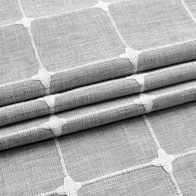 MitoVilla Boho Farmhouse Shower Curtain Set 72 x 78, Tan Brown 78 inch Long Polyester Linen Tassel Fabric Shower Curtain Set for Chic Cottagecore French Rustic Bathroom Decor