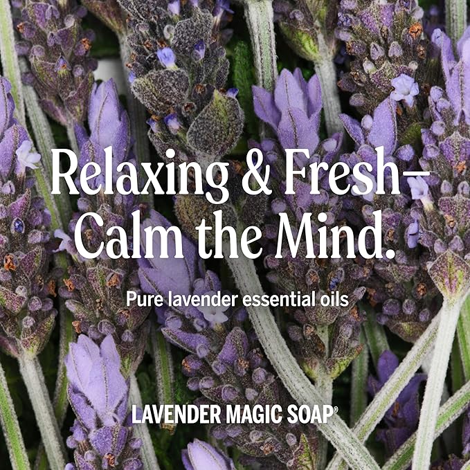 Dr. Bronner's Pure-Castile Magic Liquid Soap (Lavender, 16 Ounce, 2-Pack)- Made with Regenerative Organic Certified Oils, 18-in1 Uses: Face, Hair, Hand & Body Soap, Laundry, Pets- Concentrated, Vegan