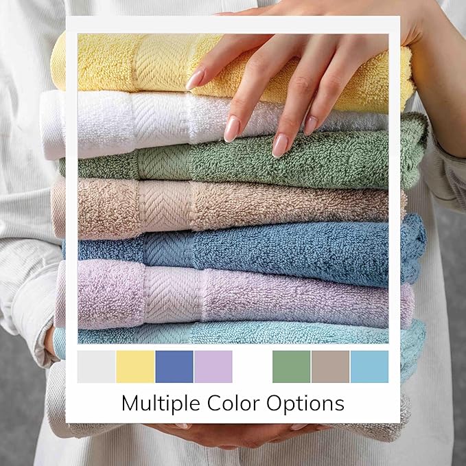 TEXTILOM Washcloths for Body and Face – Hotel and Spa Quality & Soft & Absorbent & Quick Dry Wash Cloths for Your Body – 100% Turkish Cotton Wash Clothes Towel Set of 4 (13 x 13 inches) - White