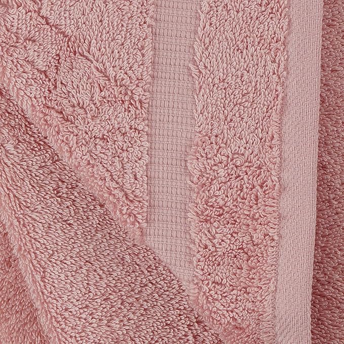 Towel Bazaar Premium Cotton Super Soft and Absorbent Turkish Towels (4-Piece Extra Large Bath Towels, Pink)