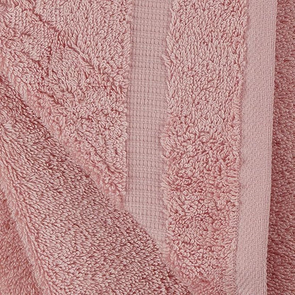 Towel Bazaar Premium Cotton Super Soft and Absorbent Turkish Towels (4-Piece Extra Large Bath Towels, Pink)