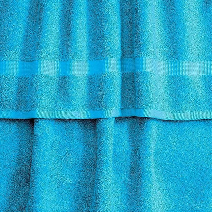 SALBAKOS 100% Turkish Cotton Hand Towel Set of 6 16x30 inch | Heirloom Quality | Hotel & Spa Collection | Ultra Soft, Super Absorbent, Long Lasting Hand Towels | Made in Turkey (Aqua, 6 Hand Towels)