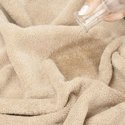 American Soft Linen Salem 100% Cotton Turkish 4 Piece Hand Towels for Bathroom, 600 GSM Soft Absorbent Quickdry Hand Face Towel Set, Beige