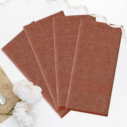 Homaxy Premium Kitchen Towels(18”x 28”, 8 Pack), Large Cotton Kitchen Hand Towels, Flat and Terry Dish Towels, 380 GSM Highly Absorbent Tea Towel Set with Hanging Loop, Rust