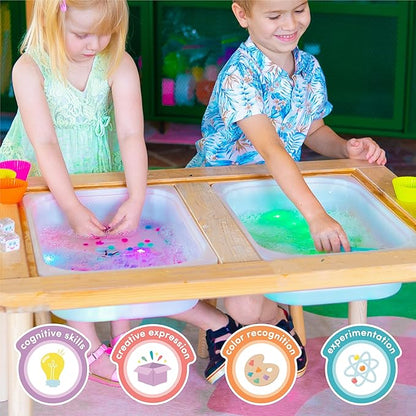 Glo Pals Water-Activated Light-Up Cubes for Sensory Play – 12 Pack