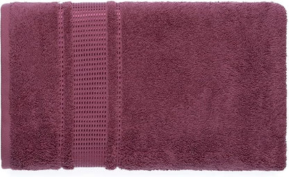 Melissa Linen, 100% Cotton Washcloths for Bathroom, 4-Piece 12x12 in Wash Cloth Set, Turkish Small Hand Towels, Soft Rags for Face and Body, (Dark Reddish Purple Washcloths)