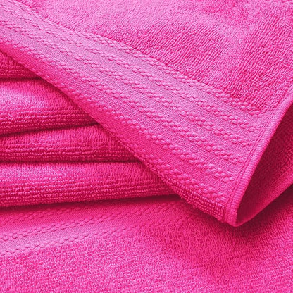 GLAMBURG Ultra Soft 6-Piece Hand Towel Set 16x28-100% Ringspun Cotton - Durable & Highly Absorbent Hand Towels - Ideal for use in Bathroom, Kitchen, Gym, Spa & General Cleaning - Hot Pink