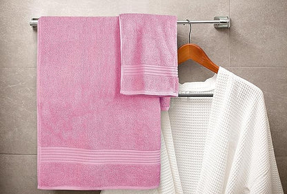 Utopia Towels 8 Piece Premium Towel Set, 2 Bath, 2 Hand, and 4 Washcloths, 100% Ring Spun Cotton, Highly Absorbent Towels for Bathroom, Sports, and Hotel, Pink