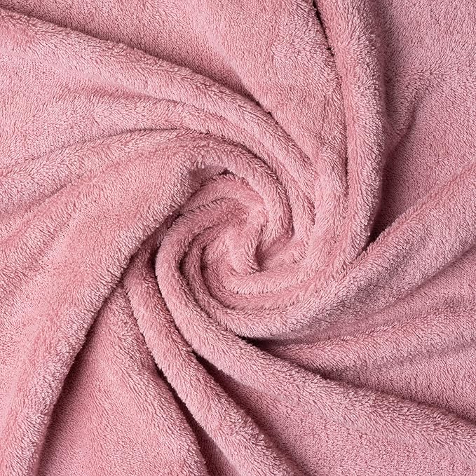 Melissa Linen, 2 Piece Bath Towel Set, Turkish Cotton Bath Towels for Bathroom, Absorbent, Quick Dry, Durable and Soft Shower Towel, 28 in x 55 in, Spa and Hotel Quality, (Pink Bath Towels)