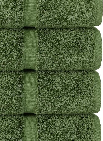 Chakir Turkish Linens | Hotel & Spa Quality 100% Cotton Premium Turkish Towels | Soft & Absorbent (6-Piece Hand Towels, Moss)