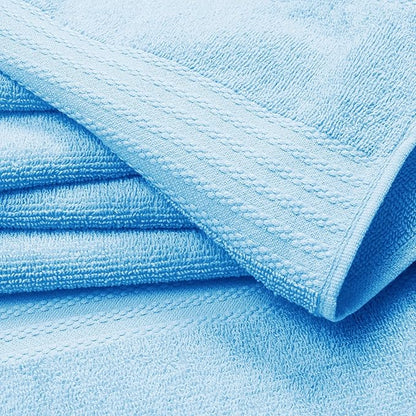 GLAMBURG Ultra Soft 6-Piece Hand Towel Set 16x28-100% Ringspun Cotton - Durable & Highly Absorbent Hand Towels - Ideal for use in Bathroom, Kitchen, Gym, Spa & General Cleaning - Sky Blue