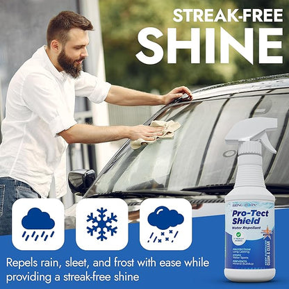 Bring It On Protect Shield Shower Door Water Repellent | Eliminate Hard Water Buildup on Tile and Grout, Glass, Fiberglass Counter Tops, All Hard Surfaces