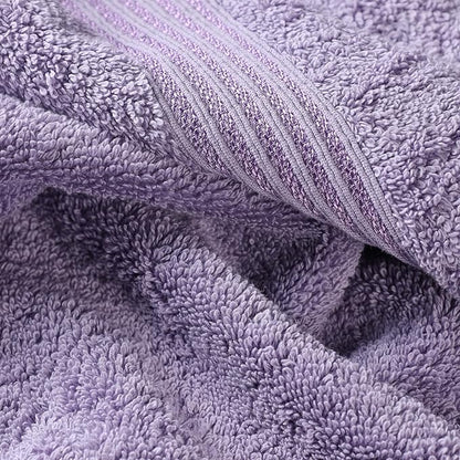 Superior Egyptian Cotton 3-Piece Towel Set, Basic Towels For Bathroom, Home Decor, Guest Bath, Shower, Apartment, Included 1 Face, 1 Hand, 1 Bath Towel, Washcloth, Quick Dry, Royal Purple