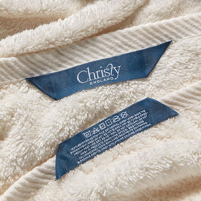 Christy Renaissance 6 Piece Towel Set | Parchment Off-White | 100% Egyptian Cotton | Luxuriously Soft and Super Absorbent | 675 GSM | 2 Bath Towels 2 Hand Towels 2 Face Cloths
