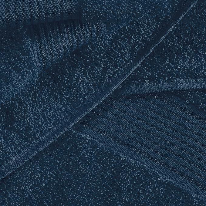 Belizzi Home Cotton 2 Pack Oversized Bath Sheet 35x70, Large Bath Sheet, Ultra Soft, Absorbent, Compact, Eco-Friendly, Recyclable, Quick Drying and Lightweight Towel - Mineral Blue
