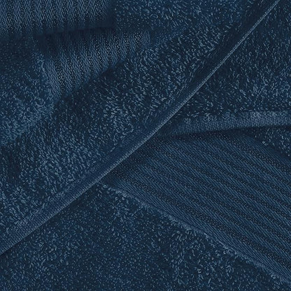 Belizzi Home 100% Cotton Towel Set, Contains 6 Soft Bath Towel, 6 Hand Towel, 12 Wash Cloth - Compact Absorbent Lightweight & Quickdry Towels for Bathroom - 24 Piece Bathroom Towel Set - Mineral Blue