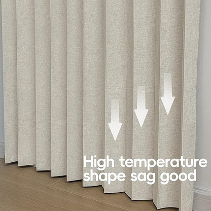 100% Blackout Fabric Folding Door Curtain with Magnetic Closure - Accordion Style for Sliding Doors, Closets,Wardrobe and Temporary Door Solutions Doorway Curtains（W42 x L78, Off White 1 Panel）