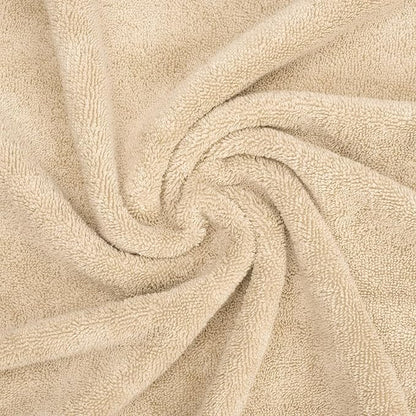 American Soft Linen Salem 100% Cotton Turkish 4 Piece Hand Towels for Bathroom, 600 GSM Soft Absorbent Quickdry Hand Face Towel Set, Beige