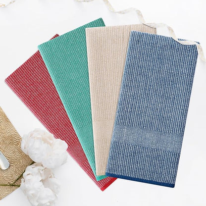 Homaxy Premium Kitchen Towels(18”x 28”, 6 Pack), Large Cotton Kitchen Hand Towels, Flat and Terry Dish Towels, 380 GSM Highly Absorbent Tea Towel Set with Hanging Loop, Navy Blue/Red/Green