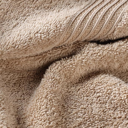 Superior Egyptian Cotton Bath Towel Set, Home Bathroom Towels, Master, Guest Bath, Decor Essentials, Quick Dry, Absorbent, Large Body Towels, Spa, Hotel, Resort, Adult, Kids, Set of 2, Taupe