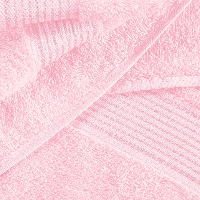 Belizzi Home Cotton 2 Pack Oversized Bath Sheet 35x70, Large Bath Sheet, Ultra Soft, Absorbent, Compact, Eco-Friendly, Recyclable, Quick Drying and Lightweight Towel - Pink