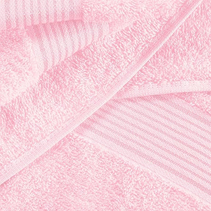 Belizzi Home Cotton 2 Pack Oversized Bath Sheet 35x70, Large Bath Sheet, Ultra Soft, Absorbent, Compact, Eco-Friendly, Recyclable, Quick Drying and Lightweight Towel - Pink