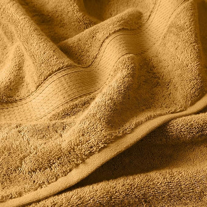 Superior Egyptian Cotton Pile Heavyweight Bath Sheet Set, Oversized Ultra Soft Luxury Towel, Absorbent Heavyweight, Guest Bath, Hotel, Resort, Spa, Pool, Home Bathroom, Shower Basics, Set of 2, Gold