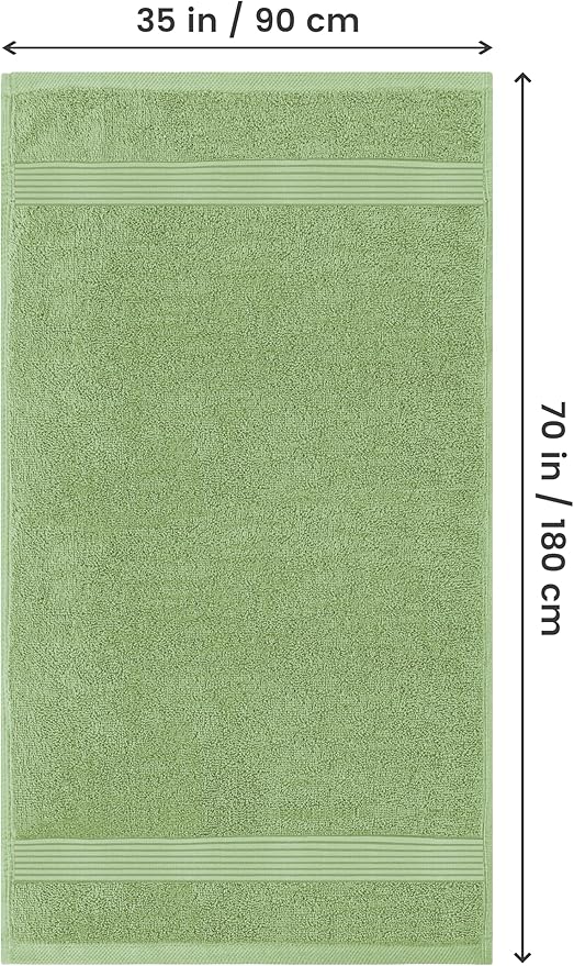 Utopia Towels Extra Large Bath Sheets 2 Pack, 35 by 70 Inches,100% Cotton Highly Absorbent & Quick Dry Bath Towel for Adults, Super Soft Towel, Green