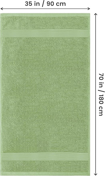 Utopia Towels Extra Large Bath Sheets 2 Pack, 35 by 70 Inches,100% Cotton Highly Absorbent & Quick Dry Bath Towel for Adults, Super Soft Towel, Green