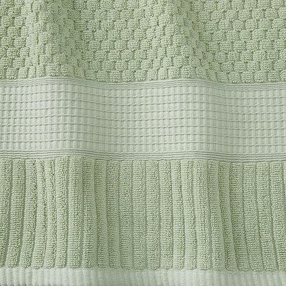 NY Loft 100% Cotton 2 Pack Bath Sheet Towel Set | Extra Large Bath Towel Set of 2 | Absorbent & Quick-Dry Oversize Bath Towels | Textured and Durable Cotton | Oeko-Tex Standard 100 | Sage Green