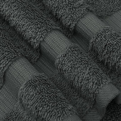 Chakir Turkish Linens Premium Cotton Absorbent Turkish Towels (8-Piece Towel Set, Dark Gray)
