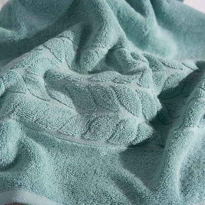 BAGNO MILANO Organic Turkish Cotton Bath Towels, Luxury Jacquard Collection, Certified Organic Highly Absorbent, Soft-Plush Towel Set (Mint, Bathsheet)