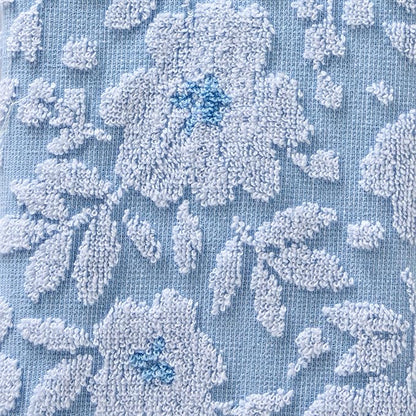 SKL Home Floral Jacquard Hand Towel Set, Sky Blue, 2 Count