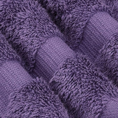 Chakir Turkish Linens 100% Cotton Premium Turkish Towels for Bathroom, 2 Large Bath Towels, 2 Hand Towels, 2 Washcloths (6-Piece Towel Set, Plum)