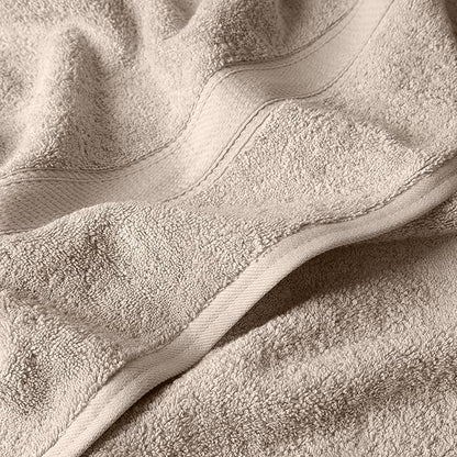 Superior Egyptian Cotton Pile 6 Piece Towel Set, Includes 2 Bath, 2 Hand, 2 Face Towels/Washcloths, Ultra Soft Luxury Towels, Thick Plush Essentials, Guest Bath, Spa, Hotel Bathroom, Stone