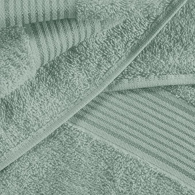 Belizzi Home Cotton 2 Pack Oversized Bath Sheet 35x70, Large Bath Sheet, Ultra Soft, Absorbent, Compact, Eco-Friendly, Recyclable, Quick Drying and Lightweight Towel - Jade
