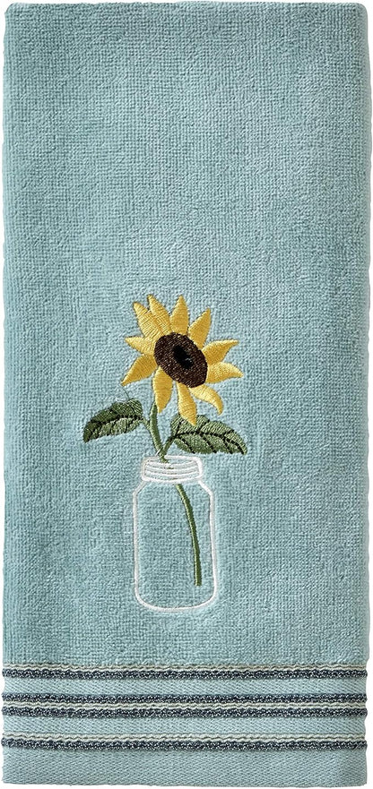 SKL Home by Saturday Knight Ltd. Sunflower in Jar Hand Towel (2-Pack), Aqua