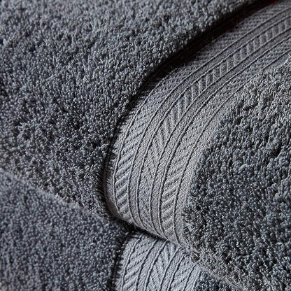 Christy Renaissance 4 Piece Gray Towel Set | 100% Egyptian Cotton | Luxury Bathroom Towels | Soft and Super Absorbent | 675 GSM | 2 Bath 2 Hand | Ash Gray