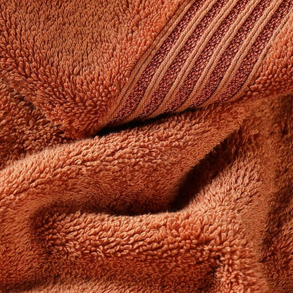 Superior Egyptian Cotton Bath Towel Set, Towels for Home Bathroom, Master Bath, Decor Essentials, Quick Dry, Absorbent, Large Body Towels, Spa, Hotel, Resort, Adult, Kids, Set of 4, Caramel Brown