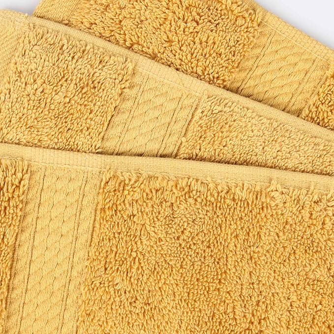 BLUENILEMILLS Madison Egyptian Cotton Towels, Towel Set for Bathroom, Shower, Hotel, Plush, 800 GSM, Highly Absorbent and Ultra-Soft Towels, Bath Essentials, 10 Piece Assorted Towel Set, Gold